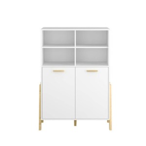 alpha-TO-BELLE2DWHITE-2957828 ΒΙΒΛΙΟΘΗΚΗ BELLE ΛΕΥΚΟ 102.5X41X152.5CM