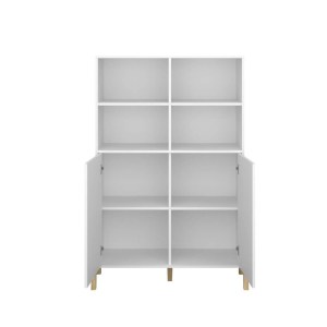 alpha-TO-BELLE2DWHITE-2957829 ΒΙΒΛΙΟΘΗΚΗ BELLE ΛΕΥΚΟ 102.5X41X152.5CM