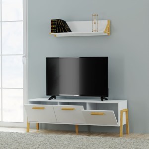 alpha-TO-BELLETV3KWHITE-13955 ΕΠΙΠΛΟ ΤΗΛΕΟΡΑΣΗΣ BELLE ΛΕΥΚΟ 149.5X41X49CM