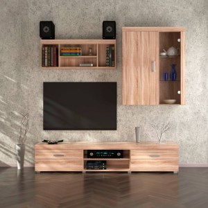 alpha-TO-DAMISSET2-2562 ΣΥΝΘΕΣΗ ΤΗΛΕΟΡΑΣΗΣ DAMIS SONOMA ΜΕ MDF ΛΕΠΤΟΜΕΡΕΙΕΣ 237.5X45X210ΕΚ