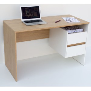 alpha-TO-DESKHO2S-2575 ΓΡΑΦΕΙΟ HO2S ΛΕΥΚΟ ΜΕ ΦΥΣΙΚΟ ΜΟΝΤΕΡΝΑ ΣΧΕΔΙΑΣΗ ΜΕ ΣΥΡΤΑΡΙΑ 120X55X75ΕΚ