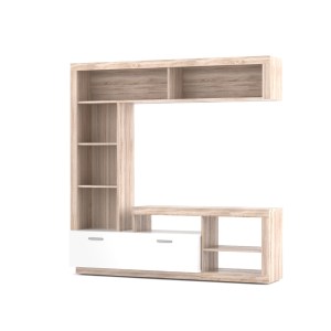 alpha-TO-FLOKSWH-2581 ΣΥΝΘΕΣΗ ΤΗΛΕΟΡΑΣΗΣ FLOKS 169.5X40.5X170.5ΕΚ SONOMA-ΛΕΥΚΟ