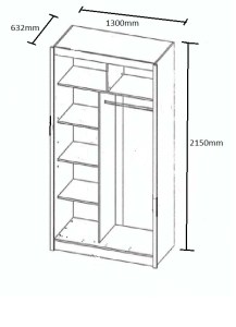 alpha-TO-ILO130S-15287 ΝΤΟΥΛΑΠΑ ΔΙΦΥΛΛΗ ILONA SONOMA 130X61X215ΕΚ MDF
