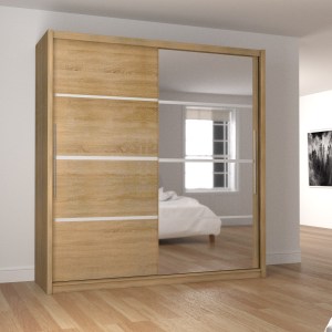 alpha-TO-ILO180S-2592 ΝΤΟΥΛΑΠΑ ΔΙΦΥΛΛΗ ILONA SONOMA 180X61X215ΕΚ MDF