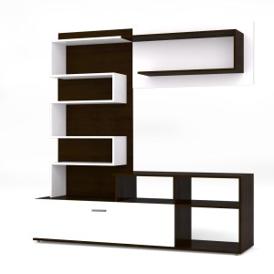 alpha-TO-JASMIN-15874 ΣΥΝΘΕΣΗ ΤΗΛΕΟΡΑΣΗΣ JASMIN 170X41.5X170ΕΚ WENGE(ΣΟΚΟΛΑ)-ΛΕΥΚΟ