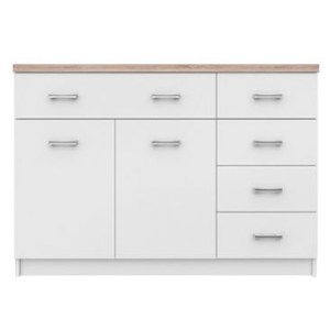 alpha-TO-KOM2D5SWH-2602 ΜΠΟΥΦΕΣ 120X33X85ΕΚ TOP MIX2D5S ΛΕΥΚΟ-SONOMA ΜΕ 5 ΣΥΡΤΑΡΙΑ