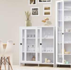 alpha-TO-MARWIT2WHITE-18404 ΒΙΤΡΙΝΑ MAROCCO ΔΙΦΥΛΛΗ ΛΕΥΚΟ 120X37X130.5CM