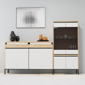 alpha-TO-PALMOR2D2W-14033 ΒΙΤΡΙΝΑ PALMOR ΧΡΥΣΟ ΔΡΥΣ-ΛΕΥΚΟ 77X40X164CM