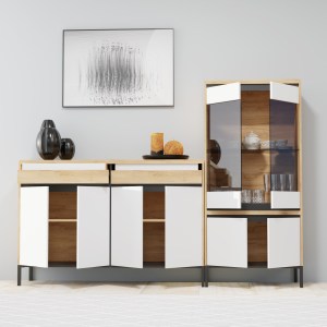 alpha-TO-PALMOR2D2W-14034 ΒΙΤΡΙΝΑ PALMOR ΧΡΥΣΟ ΔΡΥΣ-ΛΕΥΚΟ 77X40X164CM