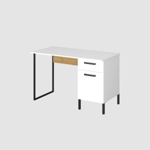 alpha-TO-SANT120WH-18697 ΓΡΑΦΕΙΟ SANTES WH ΧΡΥΣΟ ΔΡΥΣ ΛΕΥΚΟ 120X60X74ΕΚ