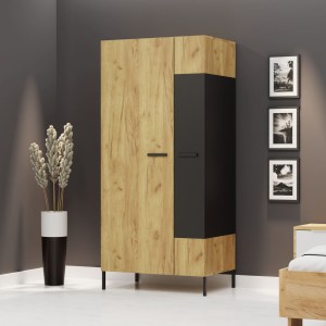 alpha-TO-SANTES2D-2956 ΔΙΦΥΛΛΗ ΝΤΟΥΛΑΠΑ SANTES ΧΡΥΣΟ ΔΡΥΣ-ΓΡΑΦΙΤΗΣ 90X60X197.5CM