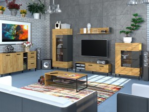 alpha-TO-SANTES2D3S-14075 ΜΠΟΥΦΕΣ SANTES ΧΡΥΣΟ ΔΡΥΣ-ΓΡΑΦΙΤΗΣ 180X42X92.5CM