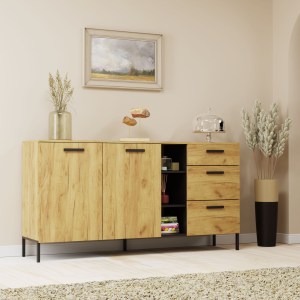 alpha-TO-SANTES2D3S-2957 ΜΠΟΥΦΕΣ SANTES ΧΡΥΣΟ ΔΡΥΣ-ΓΡΑΦΙΤΗΣ 180X42X92.5CM