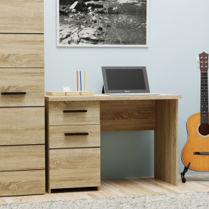 alpha-TO-SOLO1D1S-2986 ΓΡΑΦΕΙΟ SOLO 110 SONOMA ΜΕ WENGE ΚΑΙ MDF ΚΑΜΠΥΛΩΤΟ ΤΕΛΕΙΩΜΑ ΣΤΙΣ ΠΟΡΤΕΣ  110X60X76ΕΚ