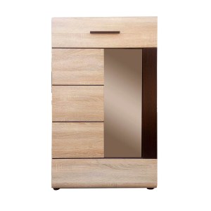 alpha-TO-SOLO1W-2987 ΒΙΤΡΙΝΑ ΜΟΝΟΦΥΛΛΗ SOLO 1W 65X35X109CM SONOMA WENGE ΚΑΙ MDF ΚΑΜΠΥΛΩΤΟ ΤΕΛΕΙΩΜΑ ΣΤΗΝ ΠΟΡΤΑ
