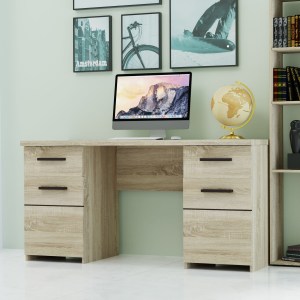 alpha-TO-SOLO2D2S-2993 ΓΡΑΦΕΙΟ SOLO 145 SONOMA ΜΕ WENGE 145X60X76ΕΚ