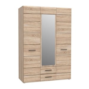 alpha-TO-SOLO3D2S-14148 ΝΤΟΥΛΑΠΑ ΤΡΙΦΥΛΛΗ SOLO3D2S SONOMA WENGE 136X58X197CM