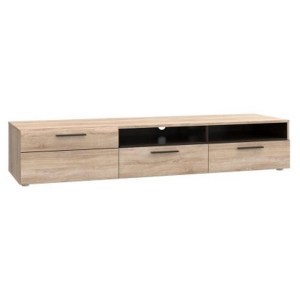 alpha-TO-SOLOTV2S1DP-16415 ΕΠΙΠΛΟ TV SOLO 180X52X34CM ΔΕΞΙ SONOMA-WENGE MDF ΚΑΜΠΥΛΩΤΟ ΤΕΛΕΙΩΜΑ ΣΤΙΣ ΠΟΡΤΕΣ