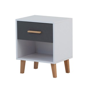 alpha-TO-TIMMY1S-14624 ΚΟΜΟΔΙΝΟ TIMMY ΛΕΥΚΟ-ΓΡΑΦΙΤΗ-ΓΚΡΙ 46.8X36X57.1CM