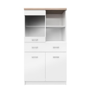 alpha-TO-TOP2D1W1S80W-3037 ΒΙΤΡΙΝΑ ΔΙΦΥΛΛΗ TOP MIX 80X33X145CM ΛΕΥΚΗ-ΣΟΝΟΜΑ