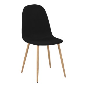 alpha-ZZ-270-000040-15067 ΚΑΡΕΚΛΑ VELA 43.5X52X89CM ΜΑΥΡΗ ΜΕ ΞΥΛΙΝΑ ΠΟΔΙΑ