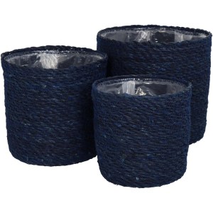 Artelibre - 05150830 ΚΑΛΑΘΙ ΜΠΛΕ SEAGRASS 20X20X18CM ΣΕΤ 3ΤΜΧ