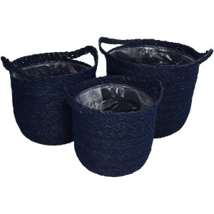 Artelibre - 05150834 ΚΑΛΑΘΙ ΜΠΛΕ SEAGRASS 25X25X24CM ΣΕΤ 3ΤΜΧ