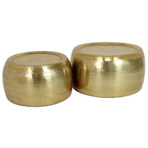 Artelibre - 05151447 ΤΡΑΠΕΖΑΚΙ-ΚΑΣΠΩ ARTELIBRE ΧΡΥΣΟ ΜΕΤΑΛΛΟ 59X59X29.5CM ΣΕΤ 2ΤΜΧ