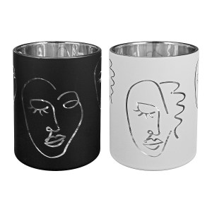 Artelibre - 05160305 ΘΗΚΗ ΡΕΣΩ ΠΡΟΣΩΠΑ ΓΥΑΛΙ 12.5CM ΣΕ 2 ΧΡΩΜΑΤΑ