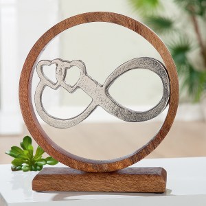 Artelibre - 05160343 ΔΙΑΚΟΣΜΗΤΙΚΟ ΤΟ ΑΠΕΙΡΟ ΣΕ ΚΥΚΛΟ ΑΣΗΜΙ/ΦΥΣΙΚΟ ΑΛΟΥΜΙΝΙΟ/ΞΥΛΟ 5X24X26CM