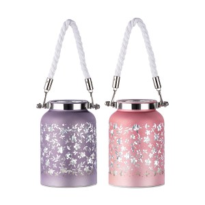 Artelibre - 05160391 ΦΑΝΑΡΙ ΦΩΤΙΖΟΜΕΝΟ LED ΜΕ ΔΙΑΚΟΣΜΗΣΗ ΓΥΑΛΙ 12CM ΣΕ 2 ΧΡΩΜΑΤΑ