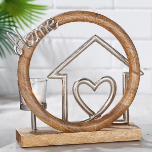 Artelibre - 05160465 ΘΗΚΗ ΡΕΣΩ ARTELIBRE  HOME ΣΠΙΤΙ ΣΕ ΚΥΚΛΟ ΦΥΣΙΚΟ/ΑΣΗΜΙ ΞΥΛΟ/ΑΛΟΥΜΙΝΙΟ 9X27CM