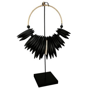 Artelibre - 05161007 ΔΙΑΚΟΣΜΗΤΙΚΟ ARTELIBRE ΚΟΛΛΙΕ ΜΕ ΧΑΝΤΡΕΣ ΞΥΛΟ 25X10X46CM ΣΕ 2 ΧΡΩΜΑΤΑ