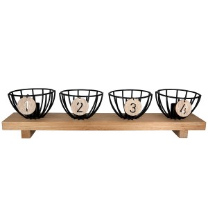 Artelibre - 05161011  ΚΗΡΟΠΗΓΙΟ ΟΡΘΟΓΩΝΙΟ ΜΕΤΑΛΛΙΚΟ ΞΥΛΟ ΜΑΥΡΟ ΕΚΡΟΥ 455X10X10CM 455X10X10CM