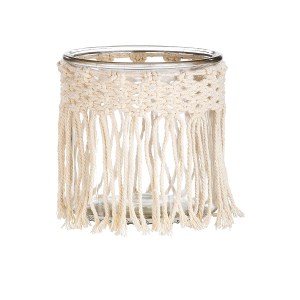 Artelibre - 05161043 ΚΗΡΟΠΗΓΙΟ ARTELIBRE ΜΕ ΜΑΚΡΑΜΕ ΔΙΑΚΟΣΜΗΣΗ ΔΙΑΦΑΝΟ/ΜΠΕΖ ΓΥΑΛΙ 12X12X12CM