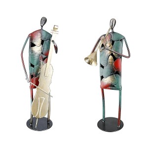 Artelibre - 05161074 ΔΙΑΚΟΣΜΗΤΙΚΟ ARTELIBRE ΜΟΥΣΙΚΟΣ ΠΟΛΥΧΡΩΜΟ ΜΕΤΑΛΛΟ 13X15X36.5CM ΣΕ 2 ΣΧΕΔΙΑ