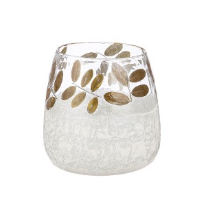 Artelibre - 05161077 ΚΗΡΟΠΗΓΙΟ ARTELIBRE ΜΕ ΔΙΑΚΟΣΜΗΣΗ ΦΥΛΛΑ ΠΡΑΣΙΝΟ/ΛΕΥΚΟ ΓΥΑΛΙ Φ15X16CM