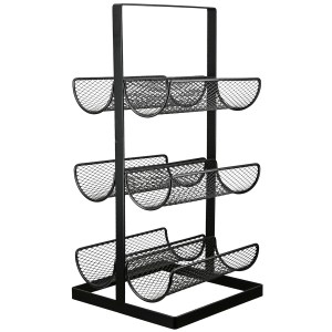 Artelibre - 05161451  ΡΑΦΙ ΚΡΑΣΙΟΥ ΜΕΤΑΛΛΙΚΟ ΜΑΥΡΟ 23X23X48CM 23X23X48CM