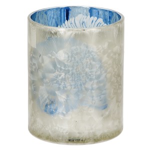 Artelibre - 05161454  ΦΑΝΑΡΙ ΚΥΛΙΝΔΡΙΚΟ ΚΕΛΥΦΟΣ ΜΟΤΙΦ ΓΥΑΛΙΚΑ ΜΠΛΕ D10X13CM D10X13CM