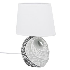 Artelibre - 05161477 ΕΠΙΤΡΑΠΕΖΙΟ ΦΩΤΙΣΤΙΚΟ ΣΤΡΟΓΓΥΛΟ ΚΕΡΑΜΙΚΟ ΓΚΡΙ ΛΕΥΚΟ 2 ΠΟΙΚΙΛΙΑ 20X12X29CM 20X12X29CM