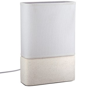 Artelibre - 05161478  ΕΠΙΤΡΑΠΕΖΙΟ ΦΩΤΙΣΤΙΚΟ ΟΡΘΟΓΩΝΙΟ ΚΕΡΑΜΙΚΟ ΜΠΕΖ ΛΕΥΚΟ 20X8X30CM 20X8X30CM