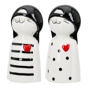 Artelibre - 05161482  FIGURE CAT PORCELAIN WHITE 2 ASSORTED 6X5X12CM 6X5X12CM