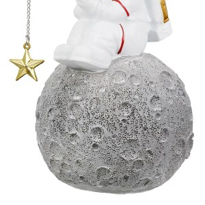Artelibre - 05161499 FIGURE ASTRONAUT SYNTHETIC RESIN GREY WHITE 2 ASSORTED 10X14X18CM 10X14X18CM