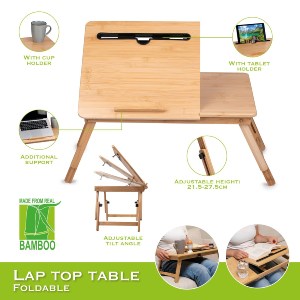 Artelibre - 06450974 ΤΡΑΠΕΖΙ LAPTOP ΠΤΥΣΣΟΜΕΝΟ ΜΠΑΜΠΟΥ