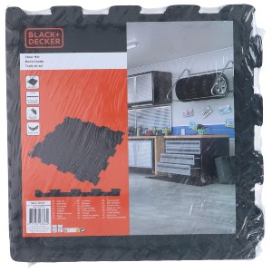 Artelibre - 06451009 ΠΛΑΚΑΚΙΑ ΔΑΠΕΔΟΥ ΜΑΥΡΑ 40X40CM BLACK+DECKER 6ΤΜΧ