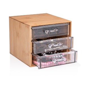 Artelibre - 06451078 ΚΟΥΤΙ ΚΑΛΛΥΝΤΙΚΩΝ ΜΕ 3 ΣΥΡΤΑΡΙΑ ΜΠΑΜΠΟΥ 13.8X12.3X11CM