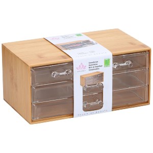 Artelibre - 06451079 ΚΟΥΤΙ ΚΑΛΛΥΝΤΙΚΩΝ ΜΕ 4 ΣΥΡΤΑΡΙΑ ΜΠΑΜΠΟΥ 13.8X23.7X11CM