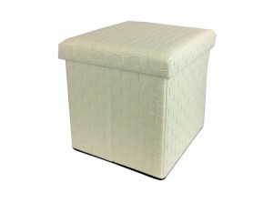 Artelibre - 06510277 ΣΚΑΜΠΟ ΜΕ ΑΠΟΘΗΚΕΥΤΙΚΟ ΧΩΡΟ ΜΠΕΖ ΔΕΡΜΑ 38X38X38CM