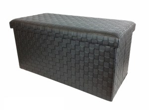 Artelibre - 06510279 ΣΚΑΜΠΟ ΜΕ ΑΠΟΘΗΚΕΥΤΙΚΟ ΧΩΡΟ ΜΑΥΡΟ ΔΕΡΜΑ 76X38X38CM