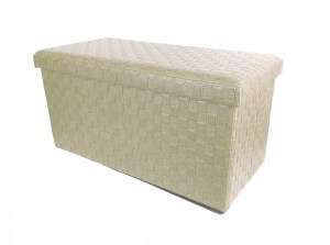 Artelibre - 06510280 ΣΚΑΜΠΟ ΜΕ ΑΠΟΘΗΚΕΥΤΙΚΟ ΧΩΡΟ ΜΠΕΖ ΔΕΡΜΑ 76X38X38CM